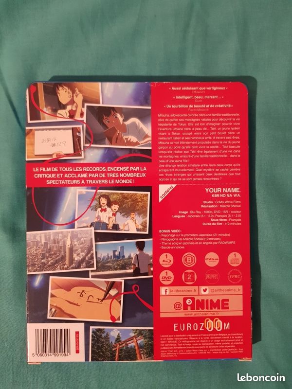 Your Name Steelbook bluray + dvd + cd ost edition FR (image 2)