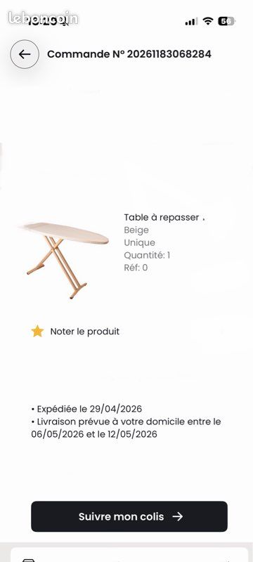 Table à repasser en bois massif – neuve (jamais utilisée) - Ameublement