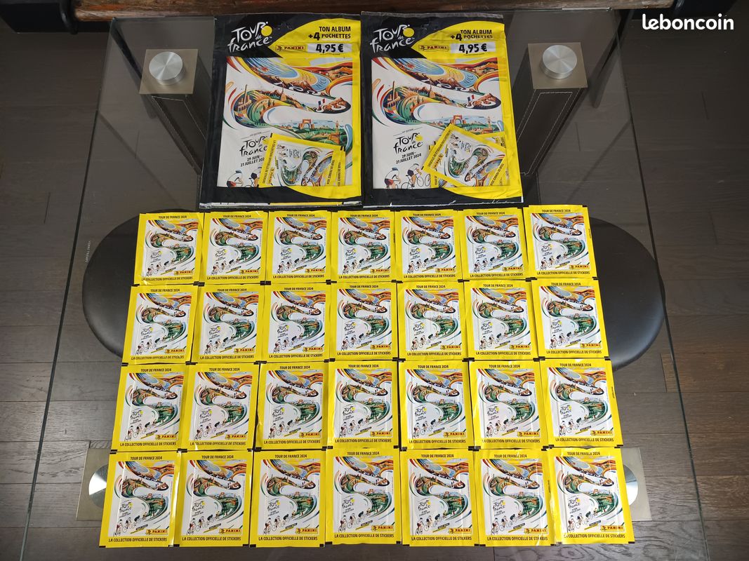 Lot 2 Albums + 36 Pochettes de Stickers Panini Cyclisme Tour de France 2024 - Lot n°2 (image 1)