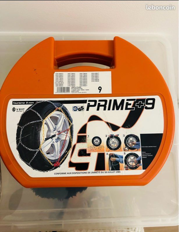 Lot 2 chaines neige pneu hiver neuves prime by polaire (image 1)