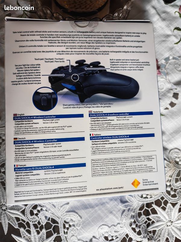 Manette PlayStation PS4 Dualshok 4 (image 4)