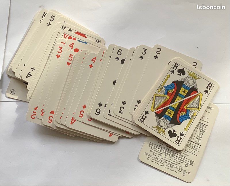 Jeux antiques / Boîte de cartes à jouer:: vers 1880 sur