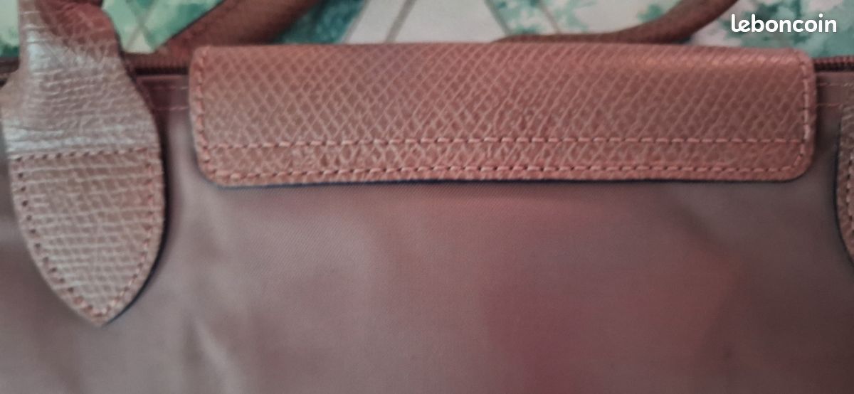 Beau sac Longchamp pliage authentique taille L rose sherry flamant (image 5)