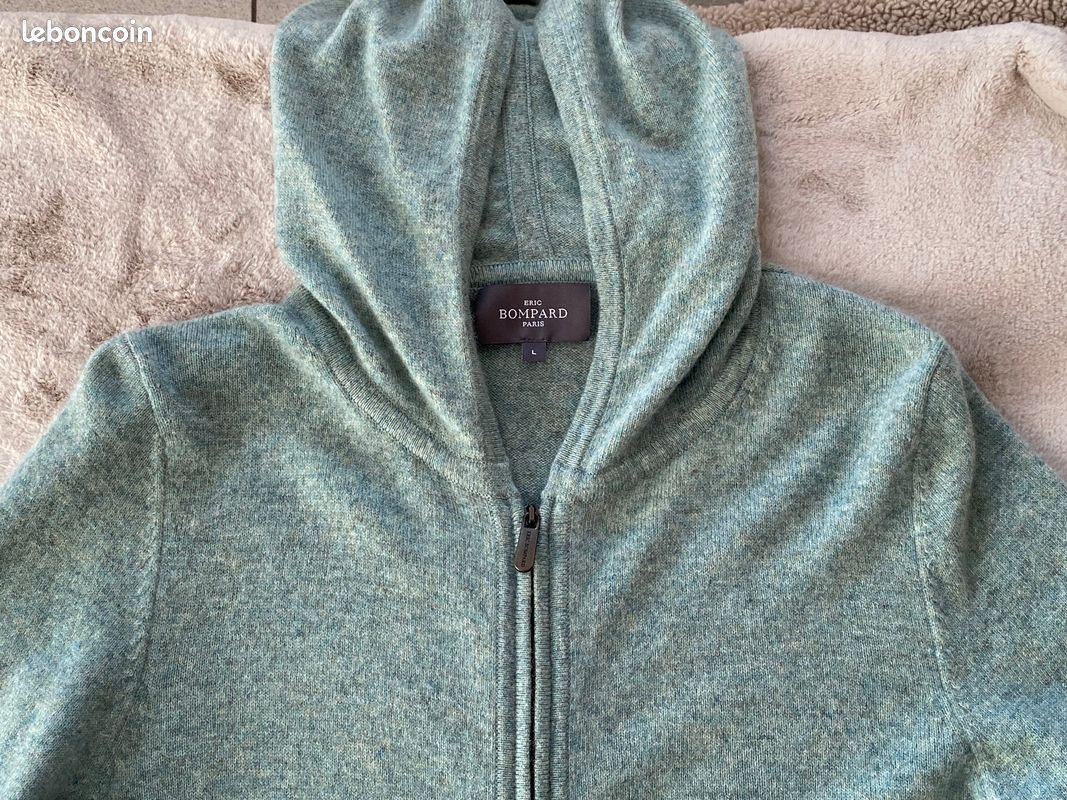 Pull Col Rond 100% Cachemire Vert Eric Bompard - Taille L - Neuf Avec étiquette - Confort Et Douceur