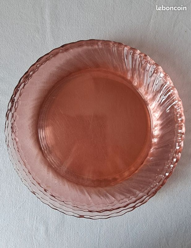 Lot de 6 Assiettes Plates Mirage 28cm Rose