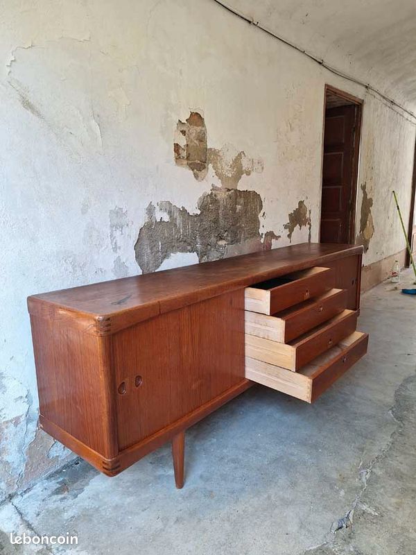 Buffet / Enfilade en teck Marque Bramin, Danemark, années 1960 (image 2)