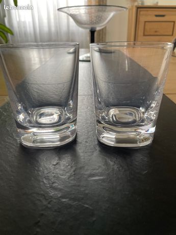 Lot De 4 Verres à Vin Cristal De Sèvres - Taille 9 3/4 - Découpe Claire - France