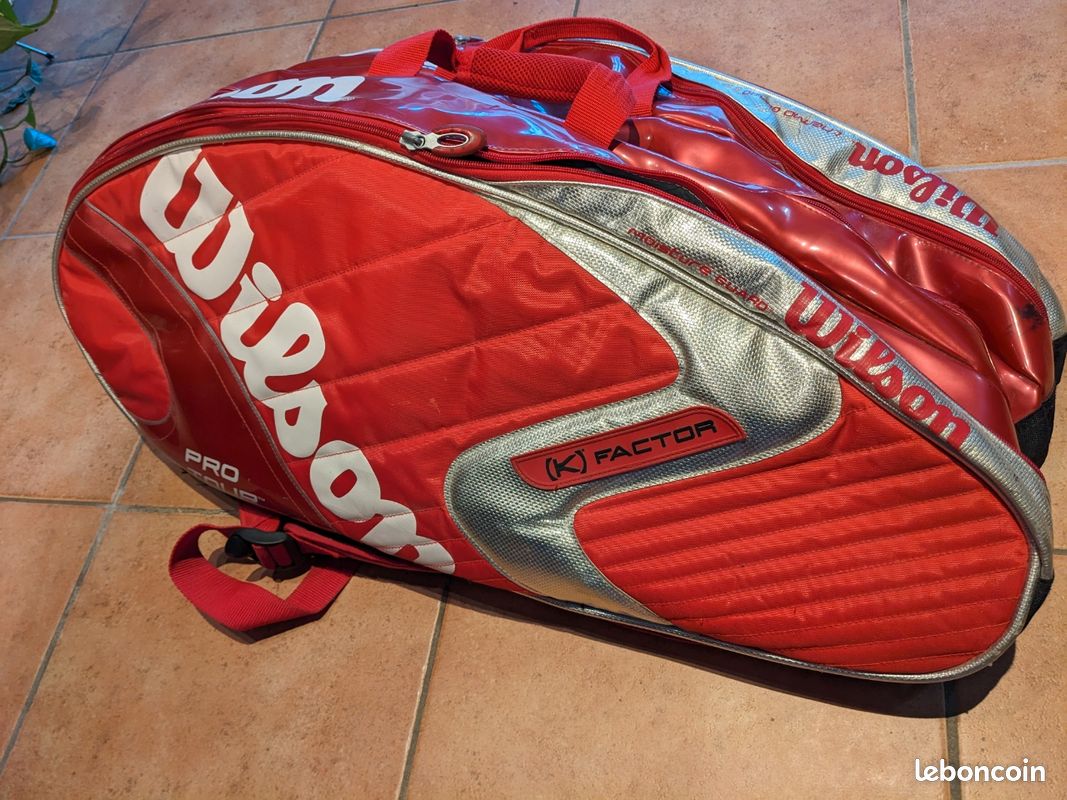 Sac à Dos Tennis Wilson Pro Tour K Factor – Pratique Et Propre, Pour Raquettes