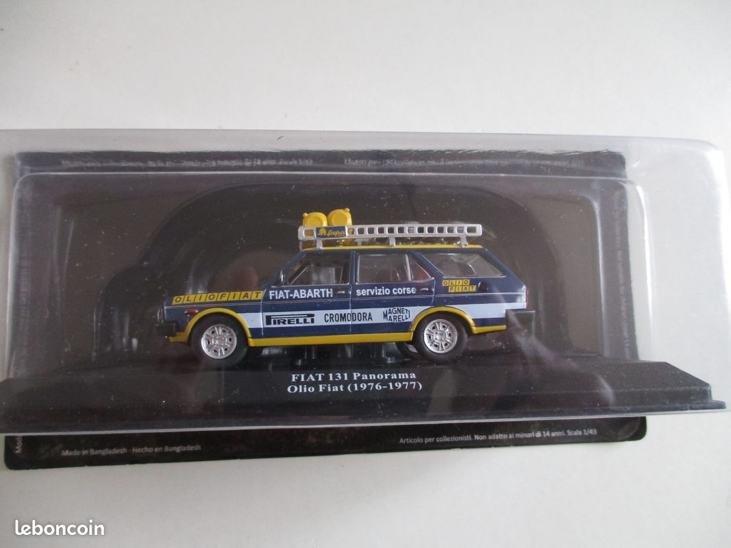 Miniature Altaya 1/43 - Fiat 131 Panorama Olio Fiat 1976/77 - Voiture D'assistance Rallye