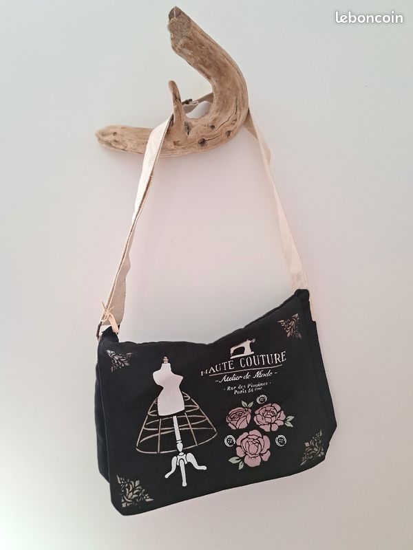 Sac bandoulière motif haute couture (image 1)