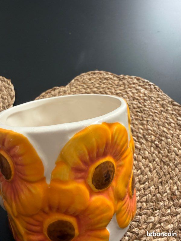 Bisque en céramique prête à peindre, pile de nain avec tournesols