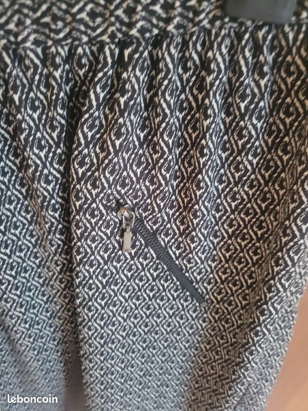 Jupe taille élastique avec fausses poches et cordon taille (image 2)