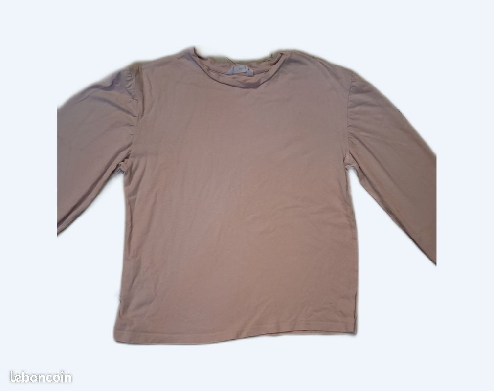 T-shirt manches longue rose 12 ans (image 1)