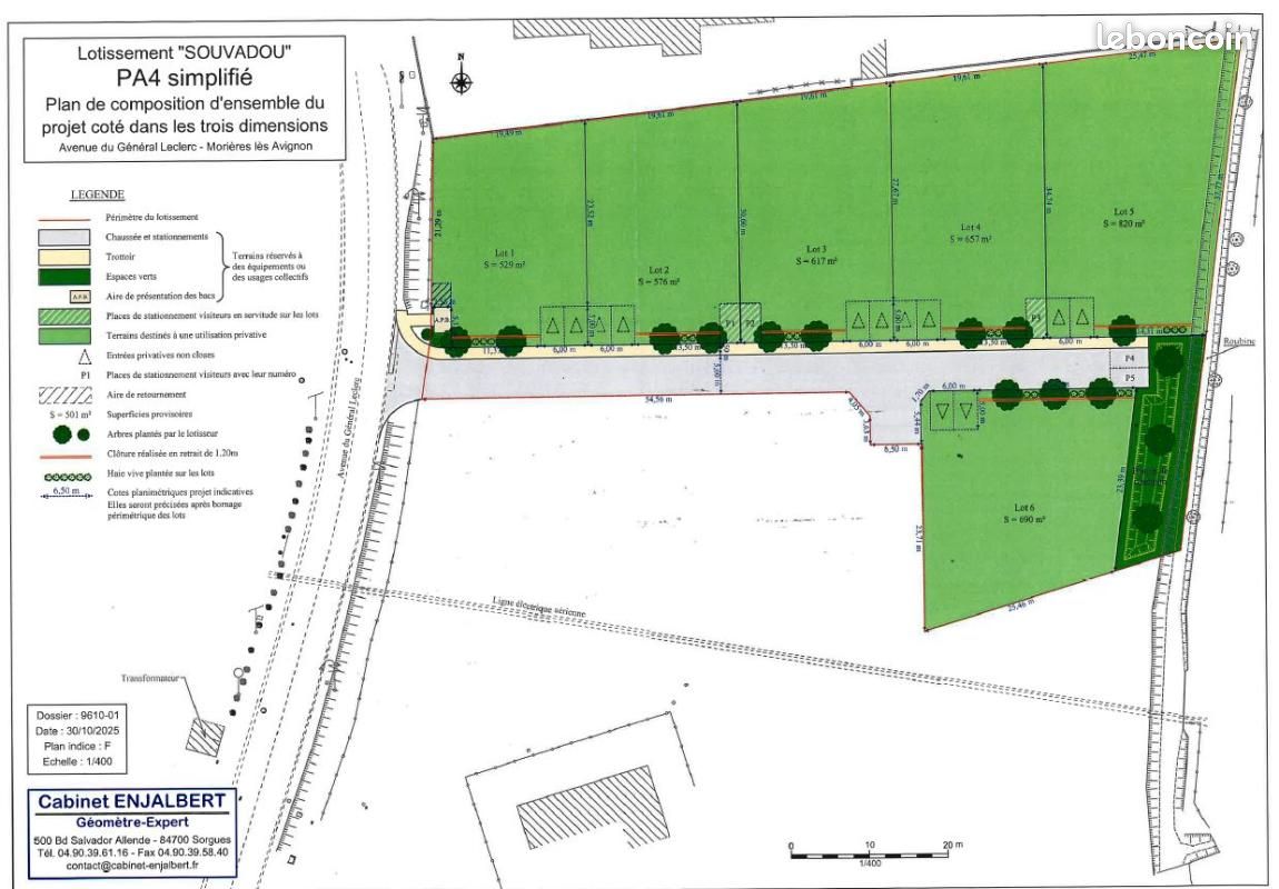 Terrain 529 m² Morieres Les Avignon (image 3)
