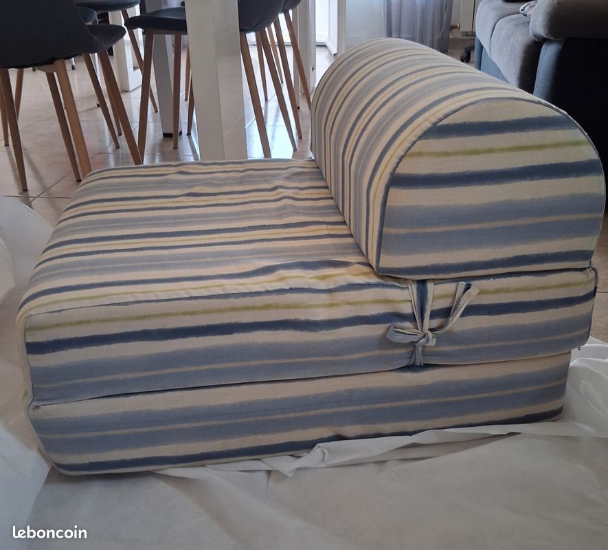 Chauffeuse bleu/beige (image 1)