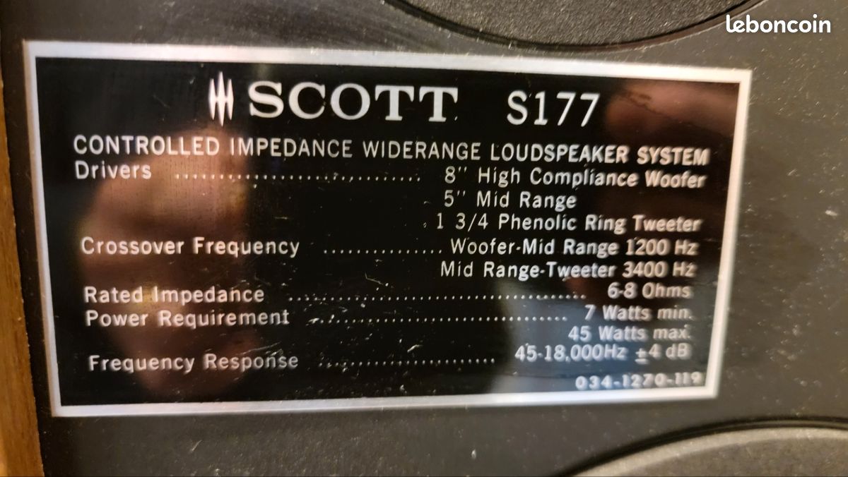 Enceintes Scott S177 (image 4)