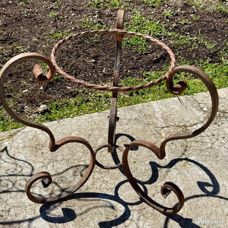 Supports de porte de grange en fer rouillé vintage | Paire de