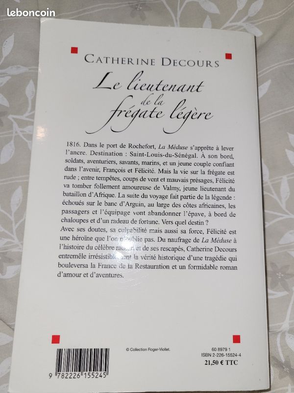Livre Le lieutenant de la frégate légère de Catherine DECOURS (image 2)