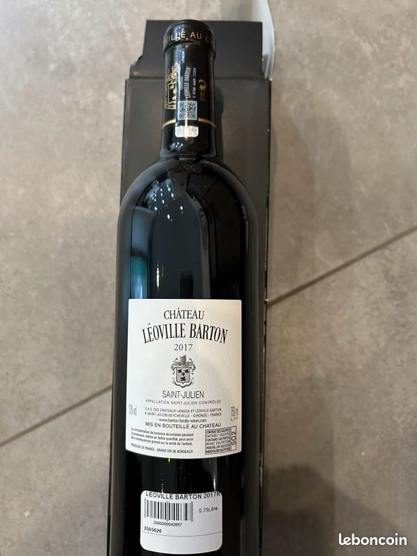 Vin rouge saint Julien 2017 château leoville Barton (image 2)