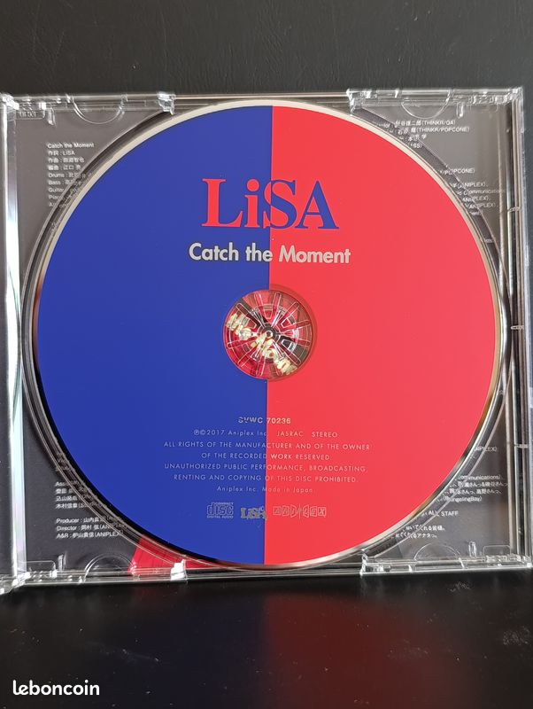 CD Sword Art Online x Catch the Moment Lisa Manga Anime Pop Rock Musique Original Soundtrack (image 3)