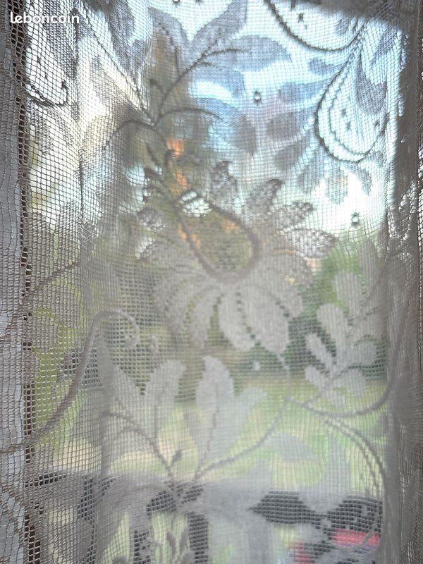 Voilage blanc motif (image 7)
