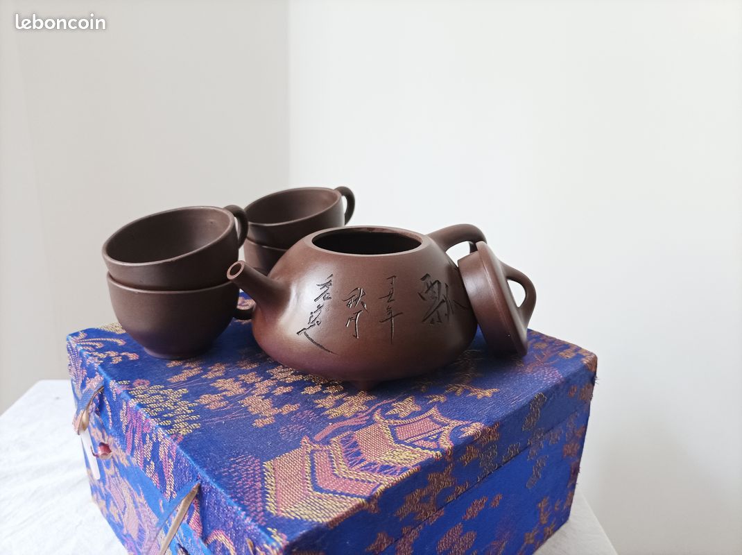 Théière YIXING + 4 tasses (Poem) (image 6)