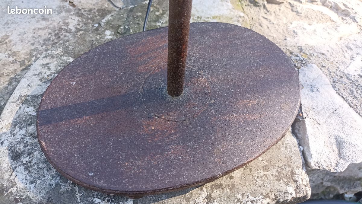 2 lampes fer forgé , tissus en lin crème (image 5)