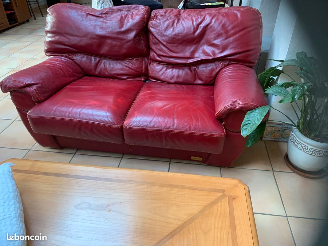 Vend canapé cuir (image 1)