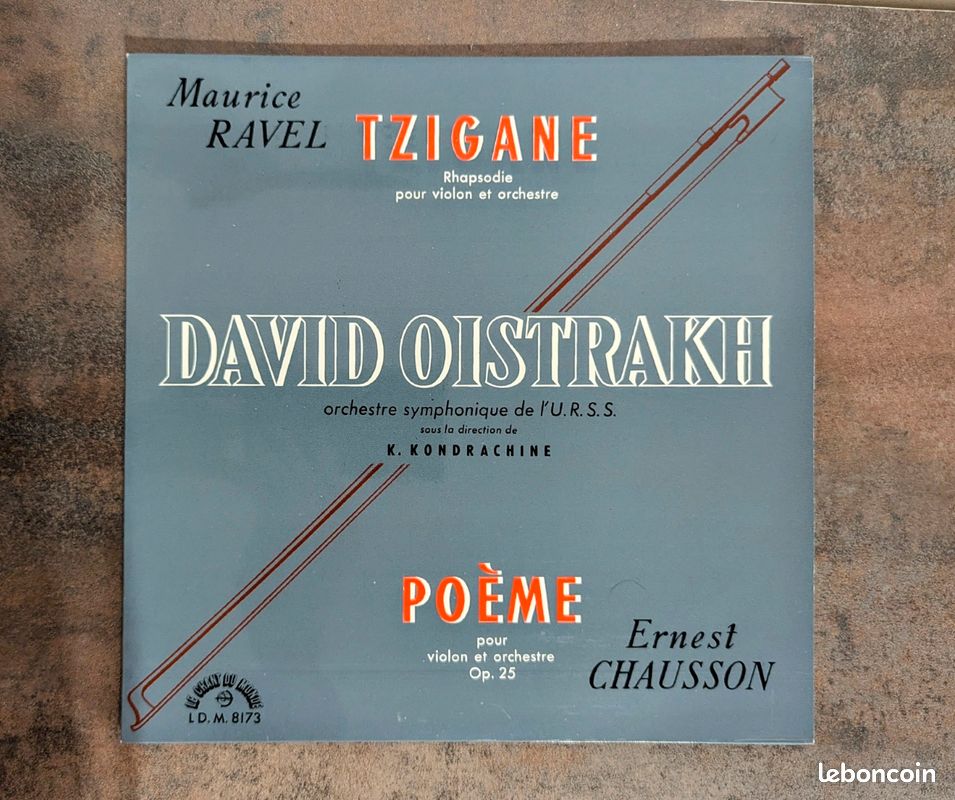 Disque Vinyle Rare : Ravel - Tzigane / Chausson - Poème (David Oistrakh, Kondrachine) (image 1)