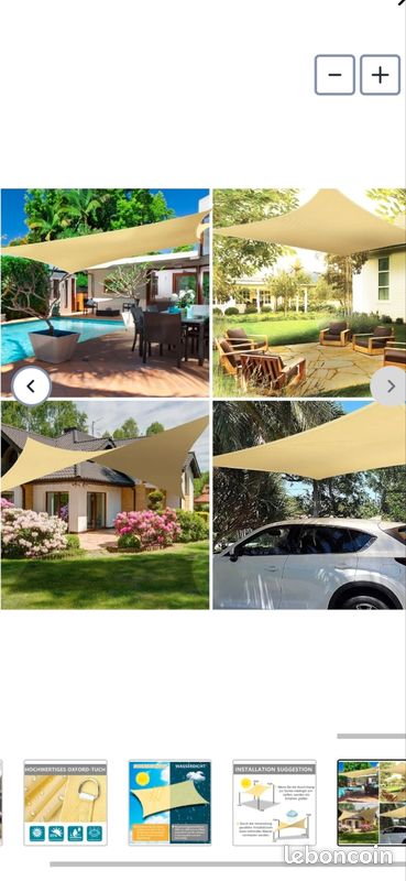 Neuf Voile d'ombrage rectangulaire imperméable 2,5 x 3 m, protection UV pour jardin et terrasse (image 1)