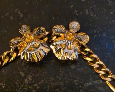 Bracelet Vintage Or Rodhié à Maillons Fins Et Relief - Modèle 4526 - Occasion