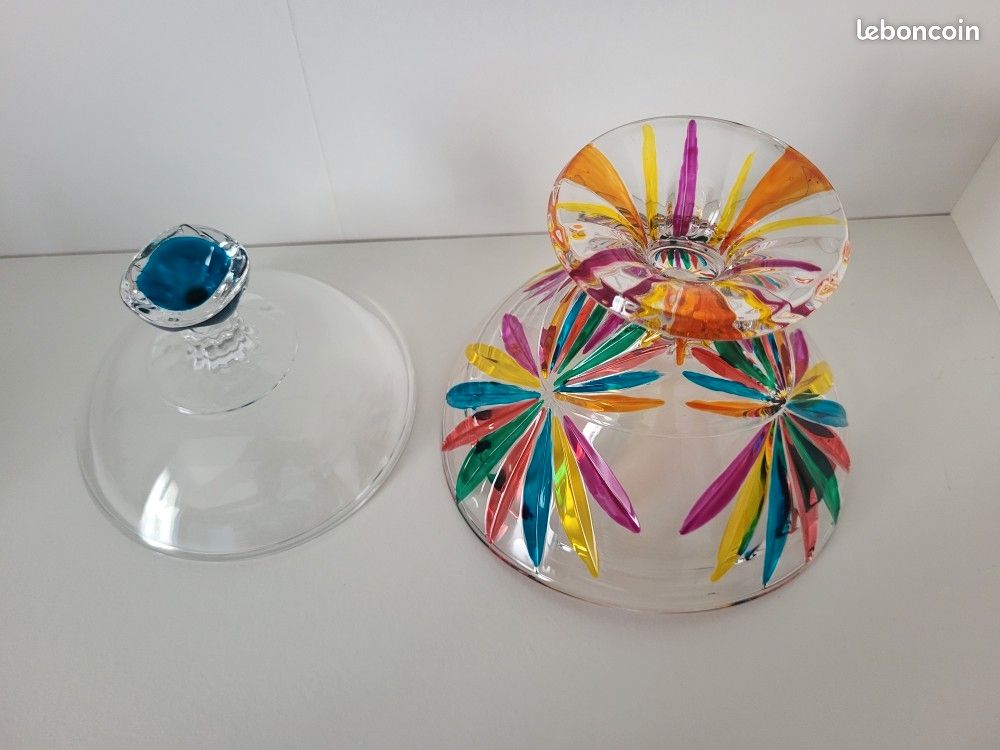 Bonbonnière en cristal multicolore (image 5)