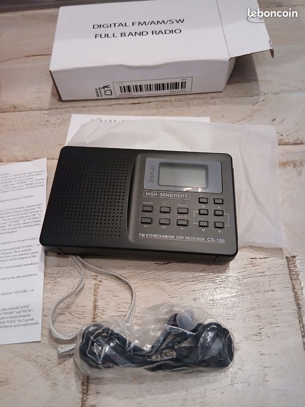 RÉCEPTEUR RADIO FM/MW/ONDES courtes HF/LW de deuxième génération V1.18