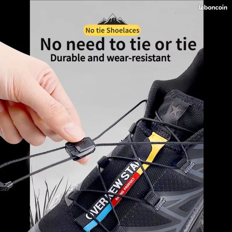 Paire de lacets rapide de 160 cm pour chaussures de randonnée