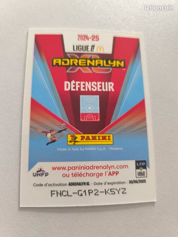 Carte panini foot Adrenalyn 2024 Marquinhos PSG Édition limitée (image 3)