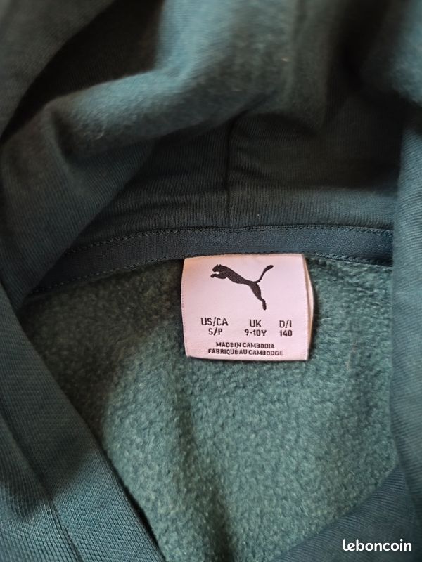 Jogging survêtement Puma vert foncé | Taille 9-10 ans | BE (image 9)