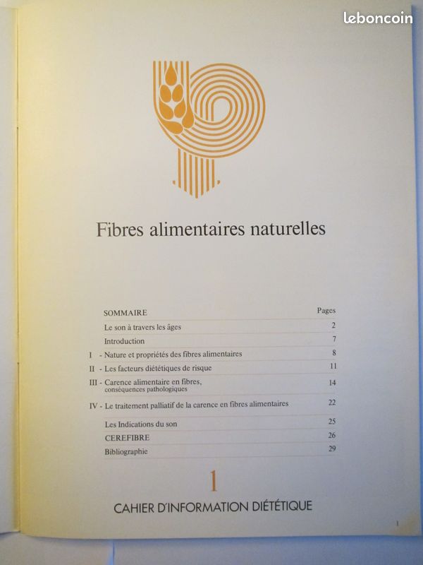 Fibres alimentaires naturelles ; diététique (image 2)