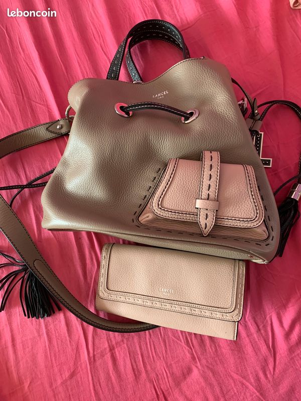 Magnifique sac lancel et porte feuille assorti (image 2)