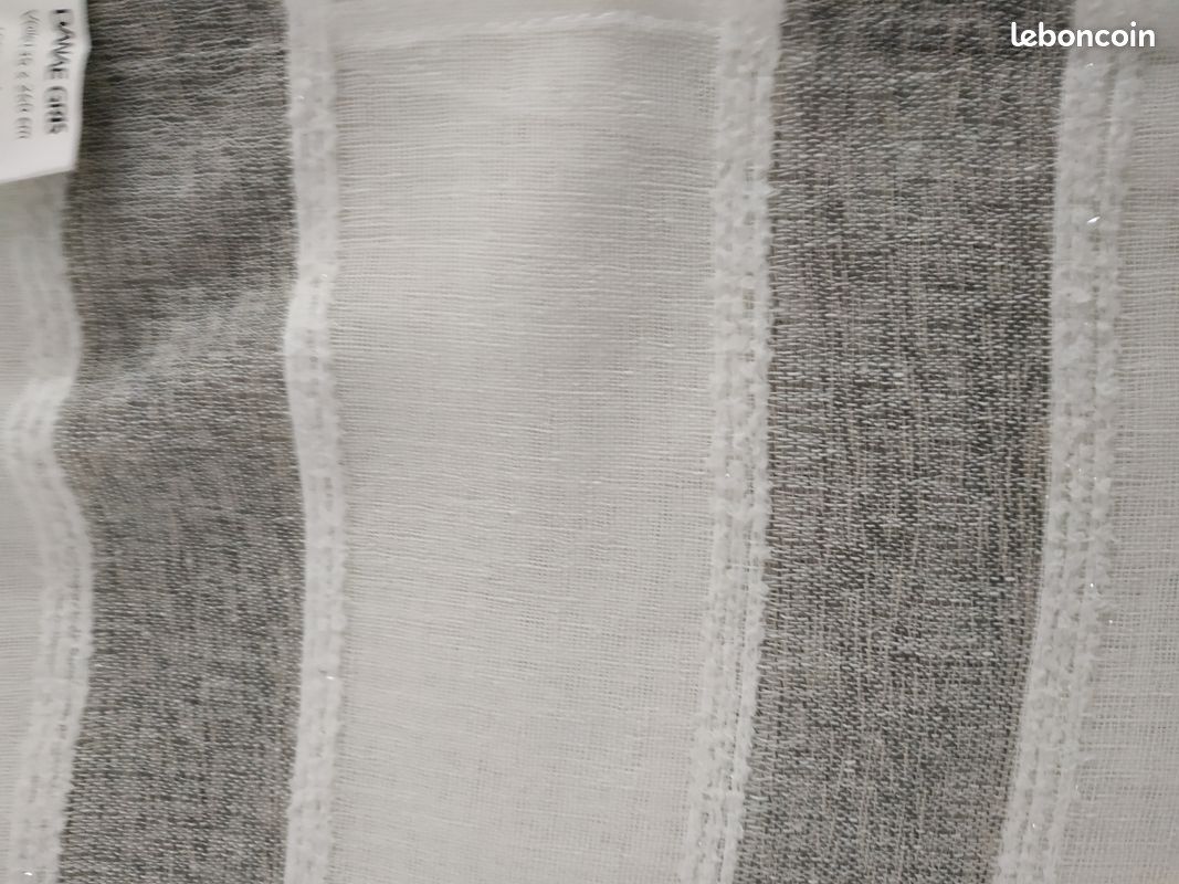 Grand rideaux gris creme (image 4)