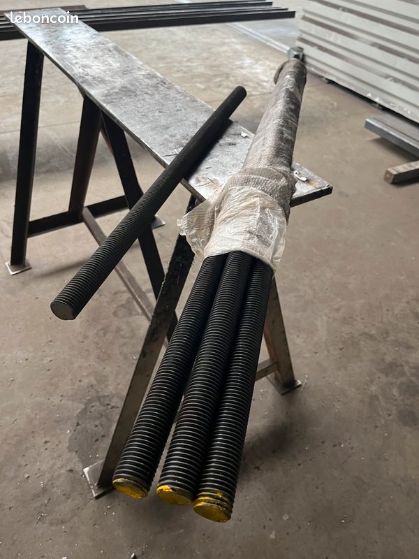 Tige filetée galvanisée à pas fin M36 L.1000 mm - 1 mètre