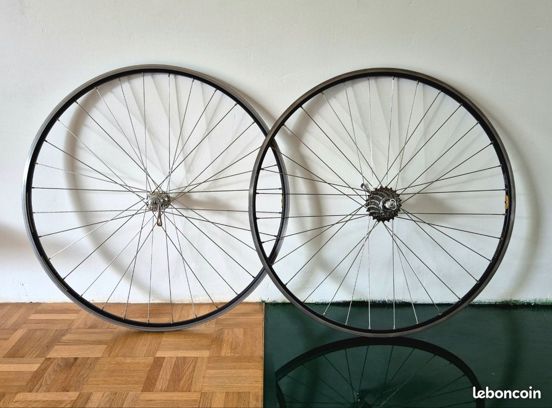 Roues Campa Ambrosio montées Record (image 1)