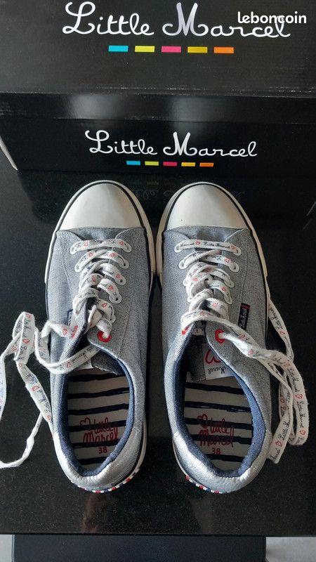 Chaussures Toile Little Marcel Taille 38 Rose - Sportives Plates - Neuf Avec Emballage