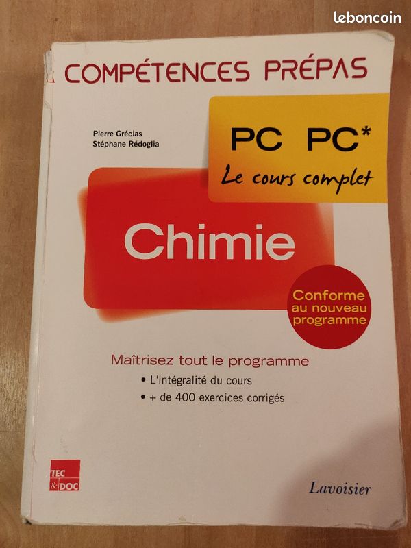 PC PC* Cours complet et exercices Chimie CPGE (image 1)
