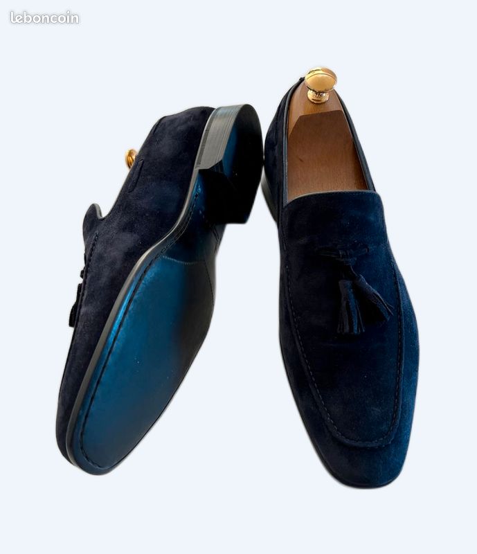 Mocassins bleus « MORESCHI » (image 1)