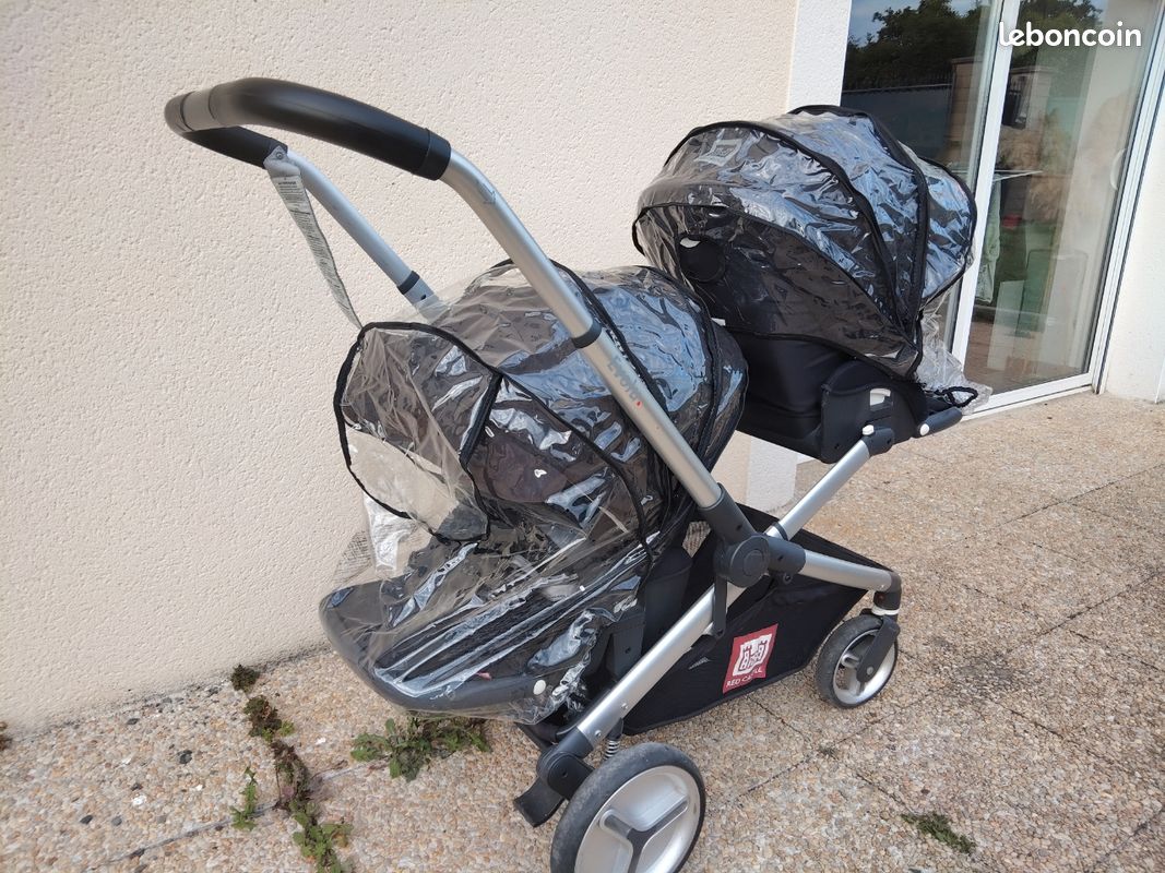 Baby Transport Poussette Double Red Castle Occasion Poussette