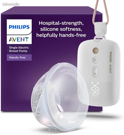Tire-lait électrique Mains Libres Philips Avent - Imite La Succion De Bébé, Confort Et Discret