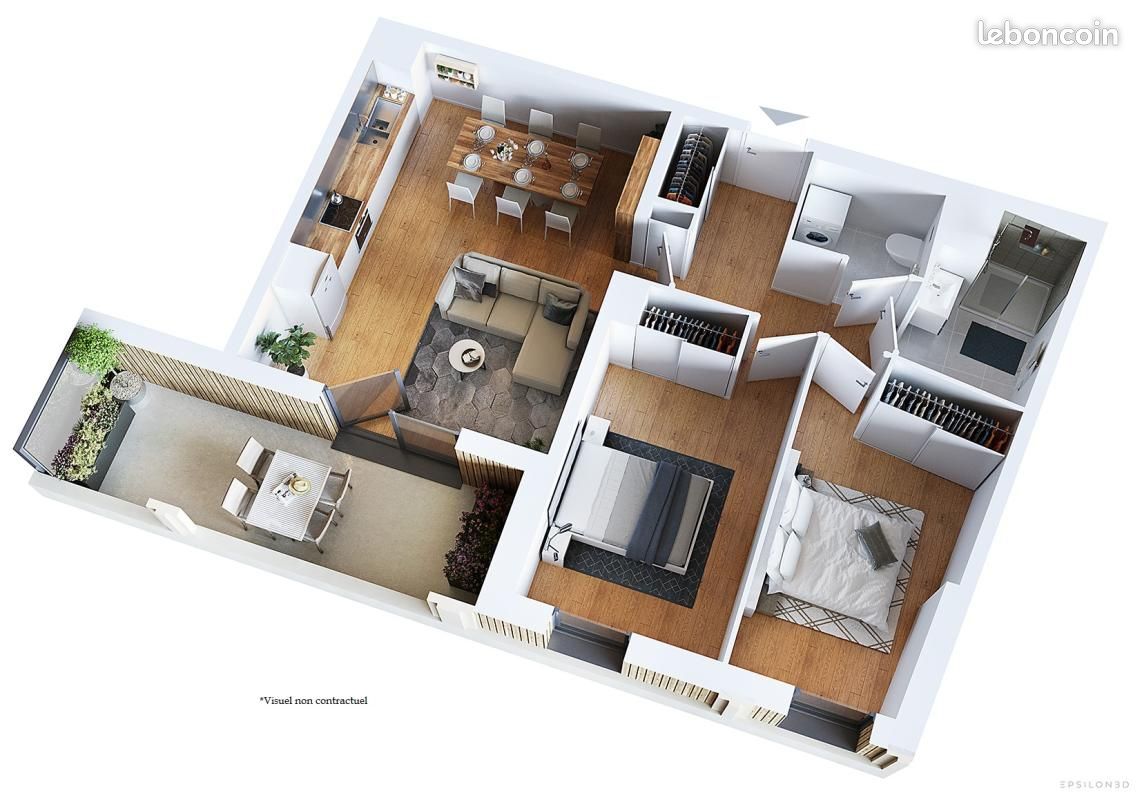 Appartement 3 pièces 65 m² · à Avrillé · 65 m² · 944 €/mois