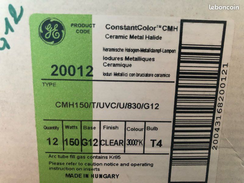 6 lampes CMH150/T/UVC/U/830/G12 (image 4)
