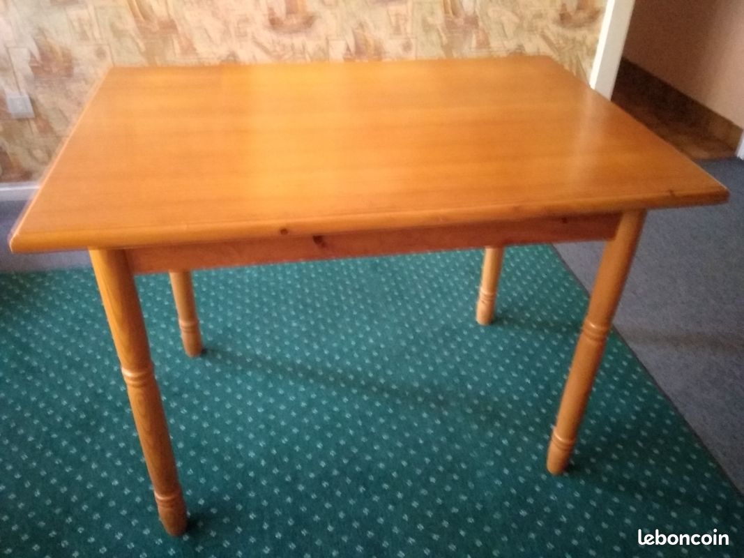 Table bois massif très solide parfait état (image 2)