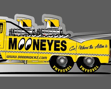 3M Vinyl Car Stickers Mooneyes Stickers Decals - Vintage Hot Rod &amp; Surfboard Style Racing Decals (Reprint) Race Car Stickers